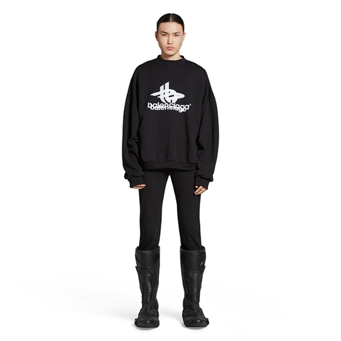 9a+ quality balenciaga layered print crewneck sweatshirt